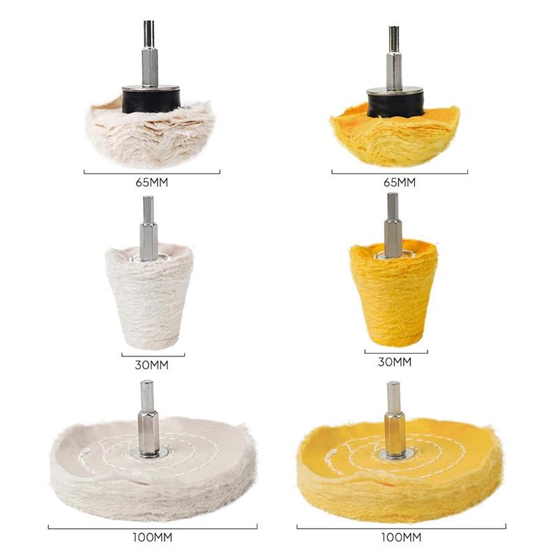 6-Piece Polishing Flap Wheel and Wax Set for Metal Grinding