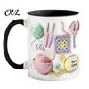 Taza de Cerámica Apta para Lavavajillas, con Diseño de Patrón de Tejido 3D, Gran Capacidad, Práctica para Microondas, Taza de Café Duradera, Taza de Té, para Amantes de las Manualidades