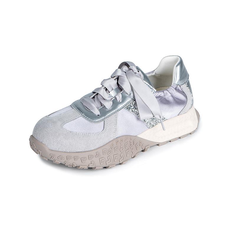 

Popcorn platform women s casual and comfortable sports jogging shoes children 40 серебряный