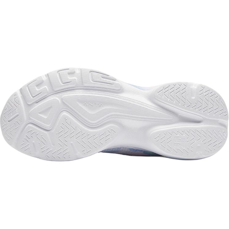 Anta Kids Mesh Comfortable Lightweight Shock Absorbing Low Top Running Shoes Men Running Shoes White Blue A22435531-4