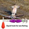 9CM/27G Squid Jig Hook with Colorful Beads Swivel Double-layer Umbrella Hook Cuttlefish Sleeve Fishing Hook Freshwater Saltwater Fishing Accessories