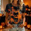 Women's Fashion Casual Short Sleeve T-Shirt with Halloween Graphic Print for Daily Wear, Party and Holiday Outfits