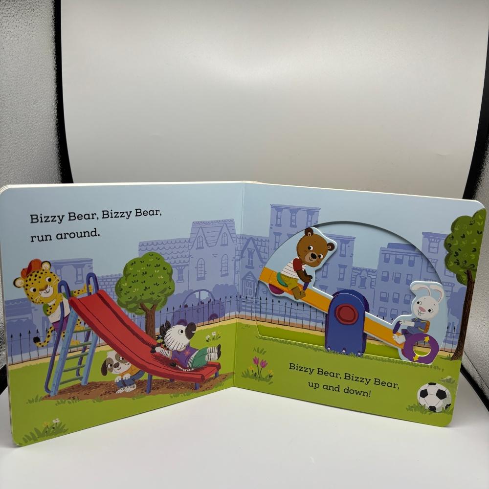 Pull & Push Durable Busy Learning material Cardboard, Foldable Inner Pages, Family Reading story time, Cognitive Enlightenment, Language Development