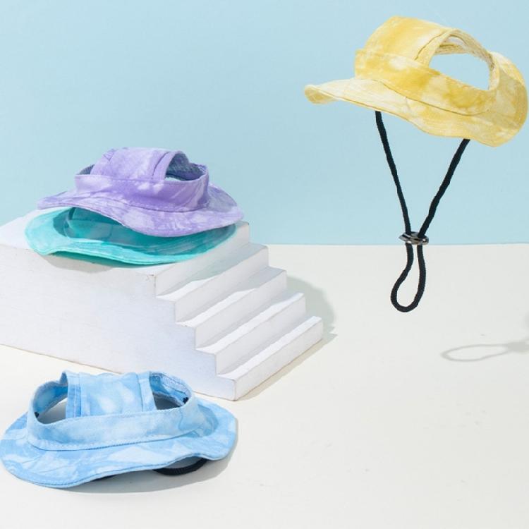 Pet Sun Protective Hat Wide Brimmed Design For Dog Cats Rabbits Lightweight Summer Accessory
