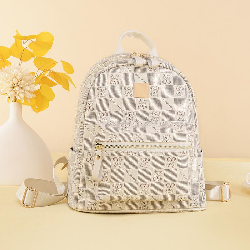 New American-style Vintage Limited Edition Printed Backpack for Ladies, Featuring a Lightweight, Luxurious, High-quality and Large Capacity Design.