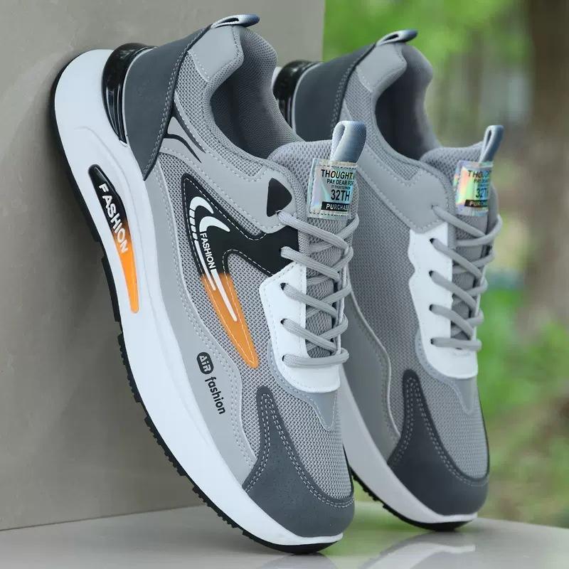 Summer All-match Men's Running Sneakers Breathable Non-slip Damping Casual Sports Shoes Outdoor Soft Vulcanized Shoes Zapatillas