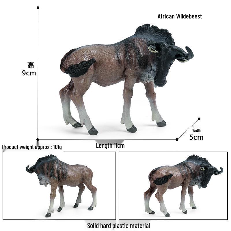 Wildlife Simulation Model: Tiger, Lion, Panda, Elephant, Rhinoceros, Kangaroo, Leopard, Horse, Sheep Toy Set