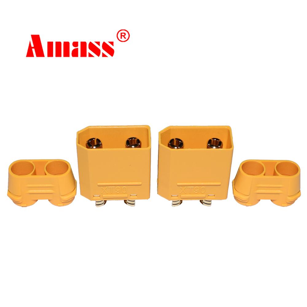 5Pairs Amass XT90 XT90H Battery Connector Bullet Connector Male and Female Plugs Adapter with Sheath Housing for RC Lipo Battery