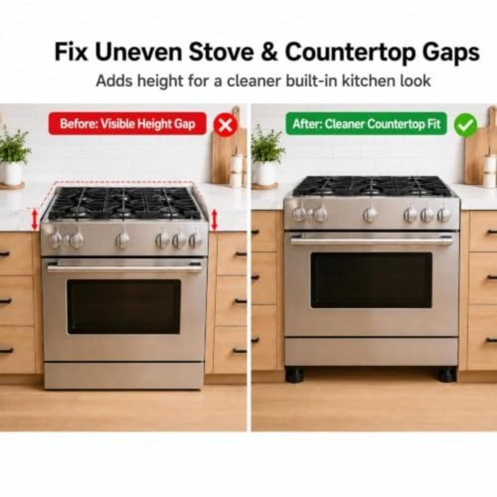 1 Set Non-Slip Stove Leveling Feet Heavy Duty Stove Leg Extensions  Appliance Leveling