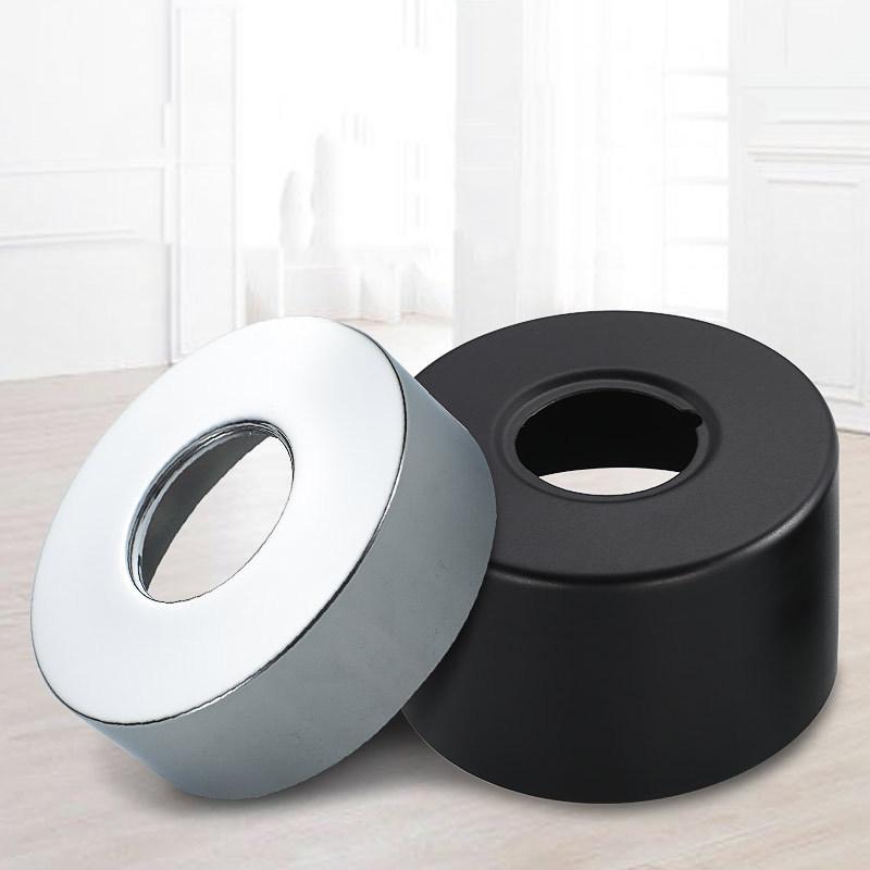 2PCS 304 Stainless Steel Water Pipe Decorative Cover Shower Accessories Black/Silver Bathroom Faucet Fixing Kit For Shower Mixer