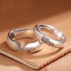 Ethnic Style Retro Auspicious Cloud Couple Rings, Adjustable Thai Silver, Unisex Design.