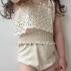 2025 Summer Korean Girls' Lace Trim Cutout Swimsuit