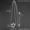 925 Sterling Silver Je Star of David Zircons Pendant Necklace for Women Silver Color Choker Chain Israel Magen Jewelry Gift