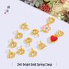 24K Gold Universal Spring Bracelet & Necklace Connector Clasp DIY Accessory