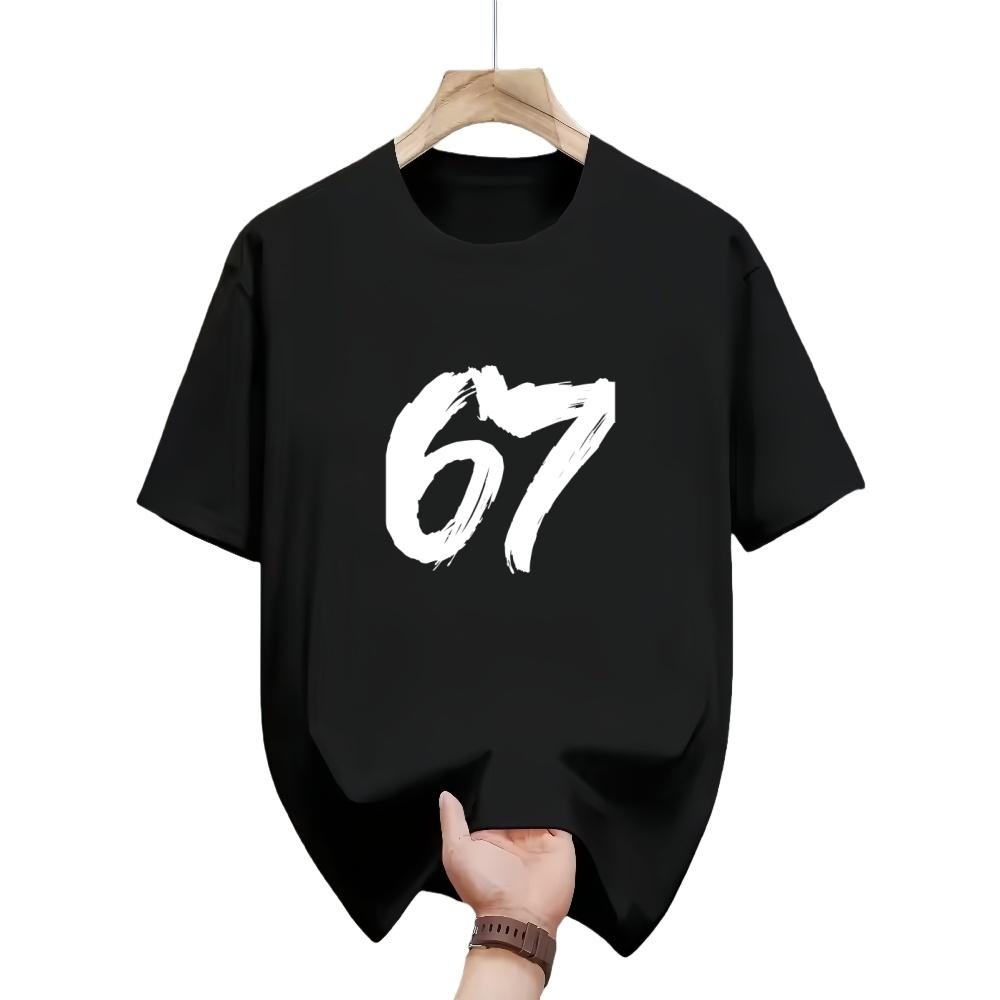 2026 Highquality Mens Size 67 Roundneck Tshirt  Fashionable and versatile suitable for Christmas gifts and daily wear
