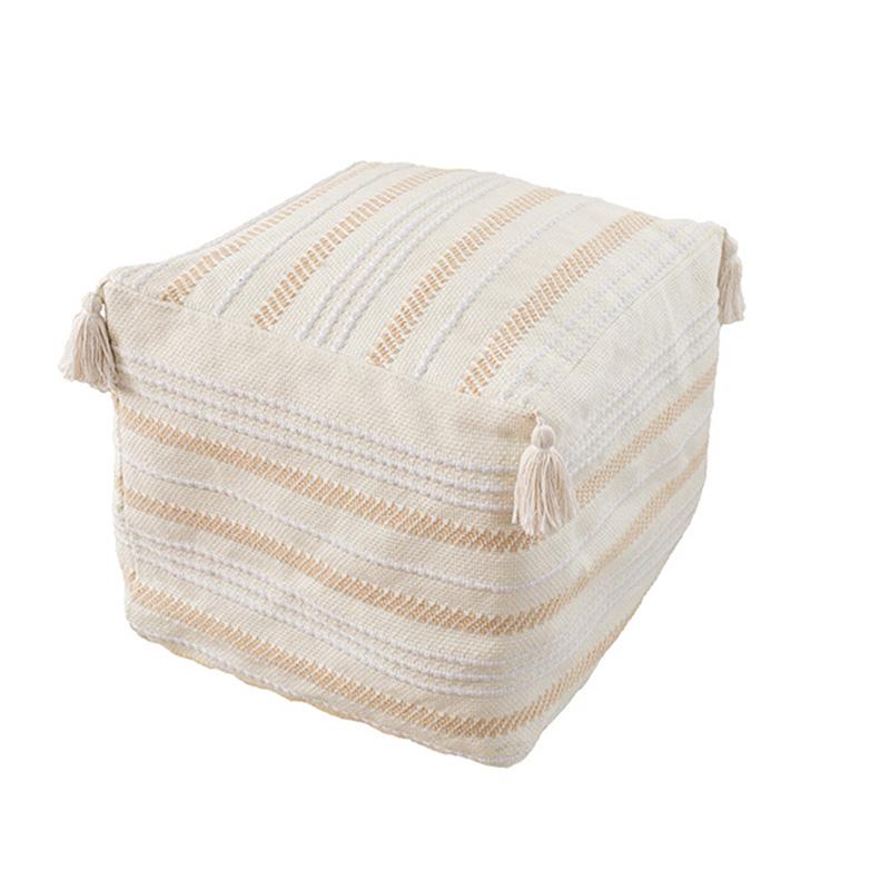 Modern Minimalist Square Pier Footstool Hand-woven Fabric Seat Cushion Simple Ottoman Unstuffed Moroccan Cushion Cover Crafts