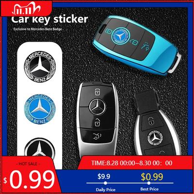 Naklejka z emblematem samochodowym GLC GLB Logo Dekoracja Kluczyka Sterowania Samochodem Dla Mercedes Benz AMG W204 W203 W205 W206 W108 W211 W212 W220
