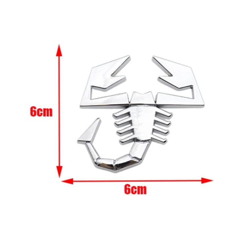 1pcs 3D Hot sale Metal Car Fender Side Logo Car Door Rear Bumper Tail Door Trunk Emblem Badge for Abarth 500 600 124 125 595