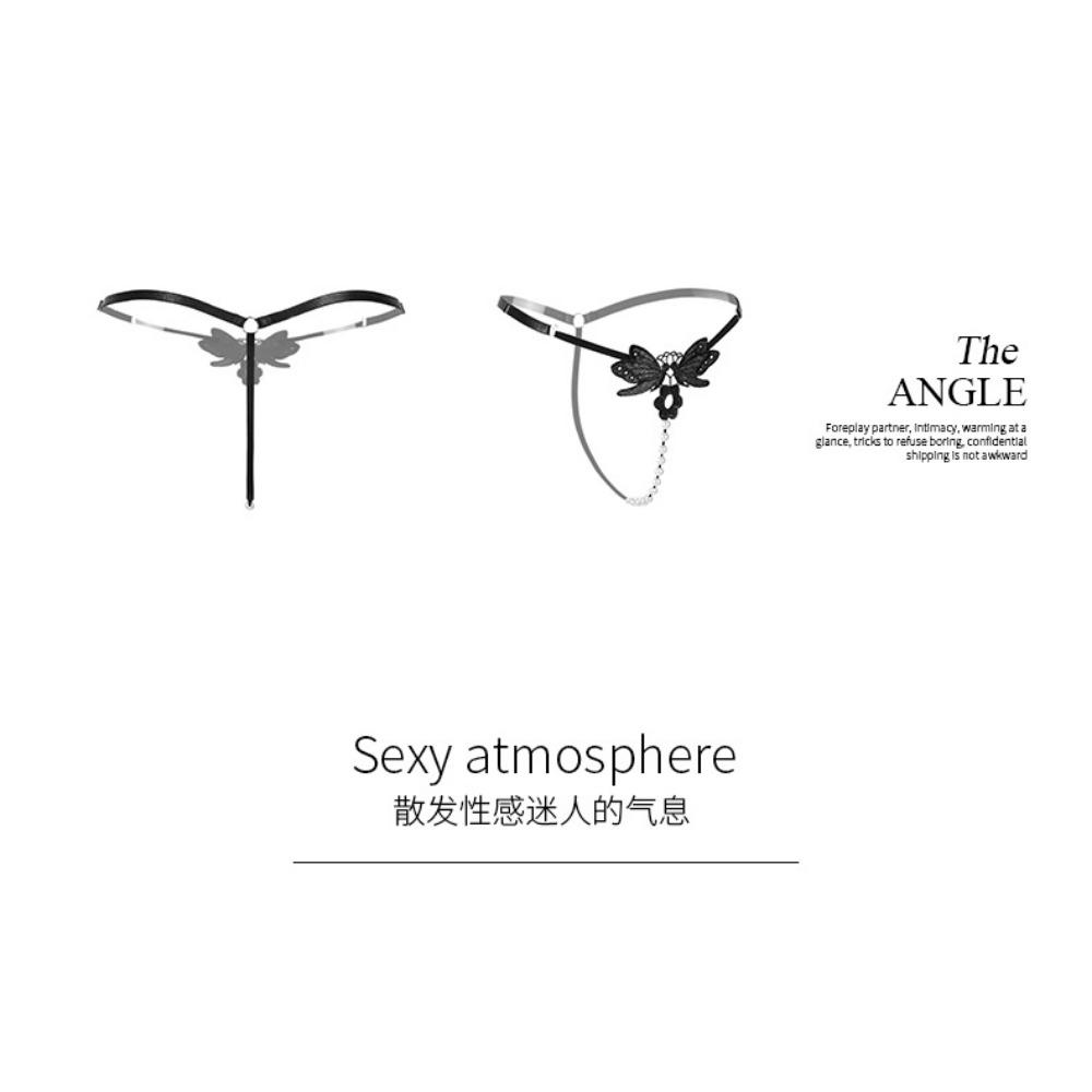 Chiloți sexy de mărime mare ajustabili, perle brodate, cu entrepiere deschisă, seducție, tanga, pantaloni, lenjerie de corp femei