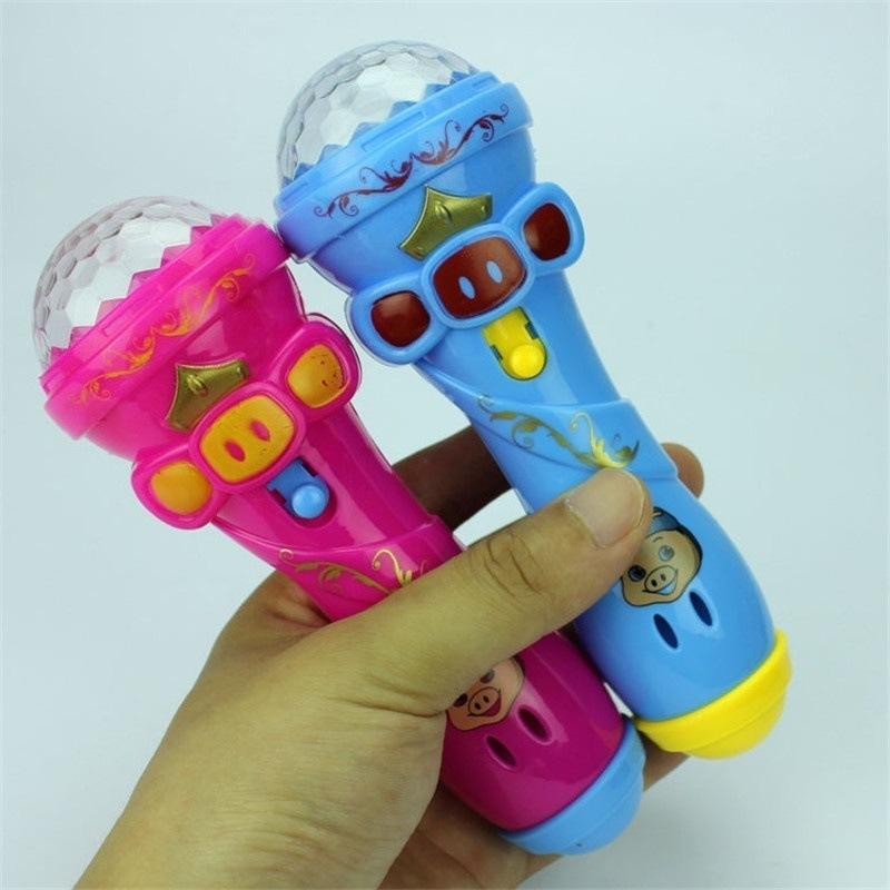 Children's Simulation Starlight Microphone Projection Toys Sky Star Luminous  Magic Wand Educational