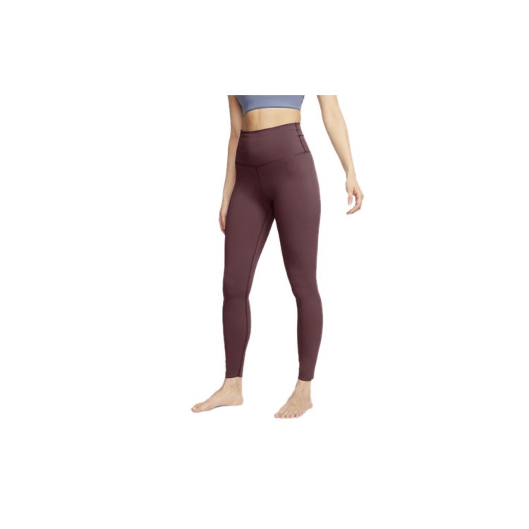 

Женские тайтсы для фитнеса Nike Yoga Luxe Infinalon 7/8, темно-бордовые CJ3802-681