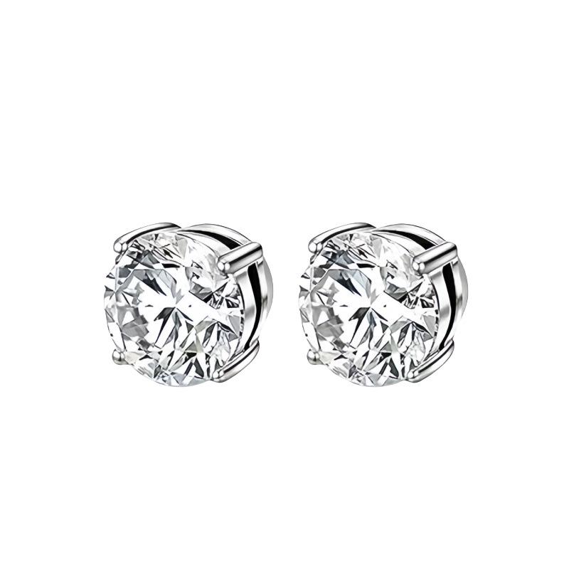 European and American Zircon Non-Piercing Ear Clips and Stud Earrings Set