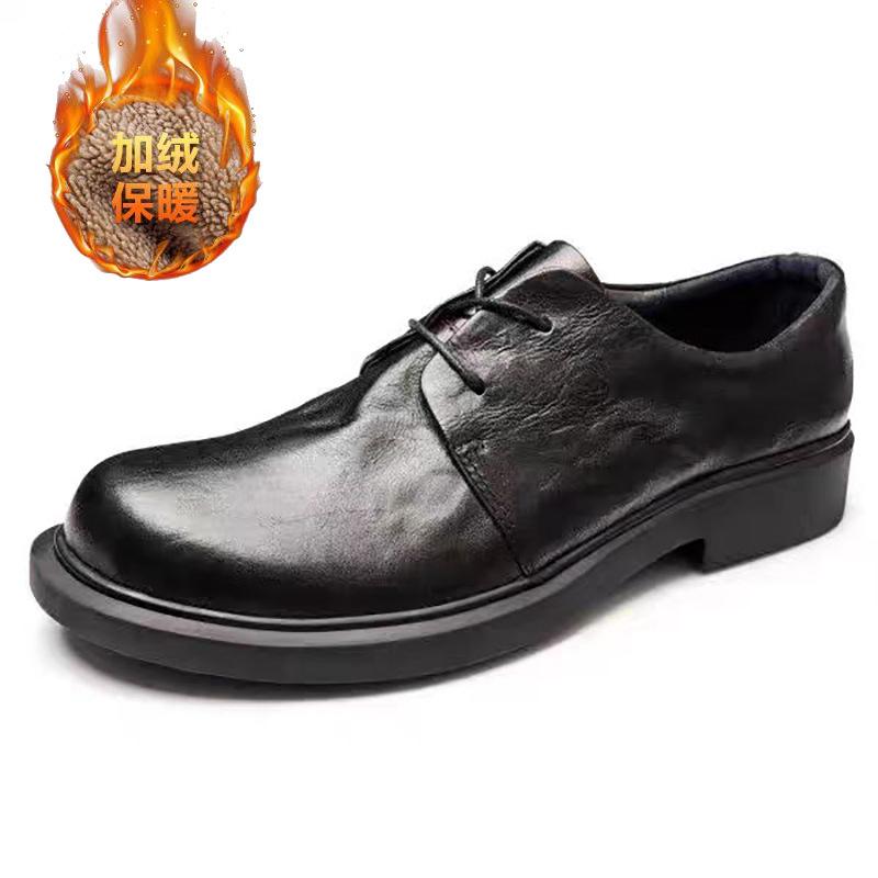 Kožená obuv z pravé kůže pro volný čas Pánské prodyšné nízké šněrovací boty Prodyšný deodorant Obchodní malé kožené boty