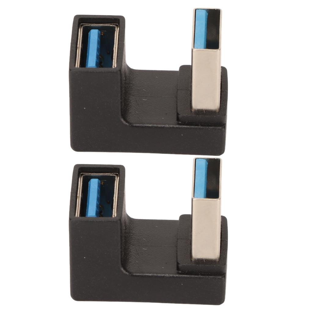 2Pcs USB3.0 Male To Female Adapter 10Gbps Transmission Aluminum Alloy Rapid Heat Dissipation USB3.0 Adapter