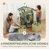 Kinderbücherregal mit Stauraum, Spielzeugaufbewahrungseinheit mit Buchpräsentation, Regale und Stoffschubladen für Spielzimmer Kinderzimmer, Grün