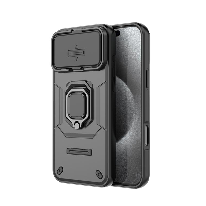 Shockproof Case For iPhone 17 Pro Max Case iPhone 17 Air Ring Holder Magnetic Back Cover For iPhone 17 Pro Max Push Window Case