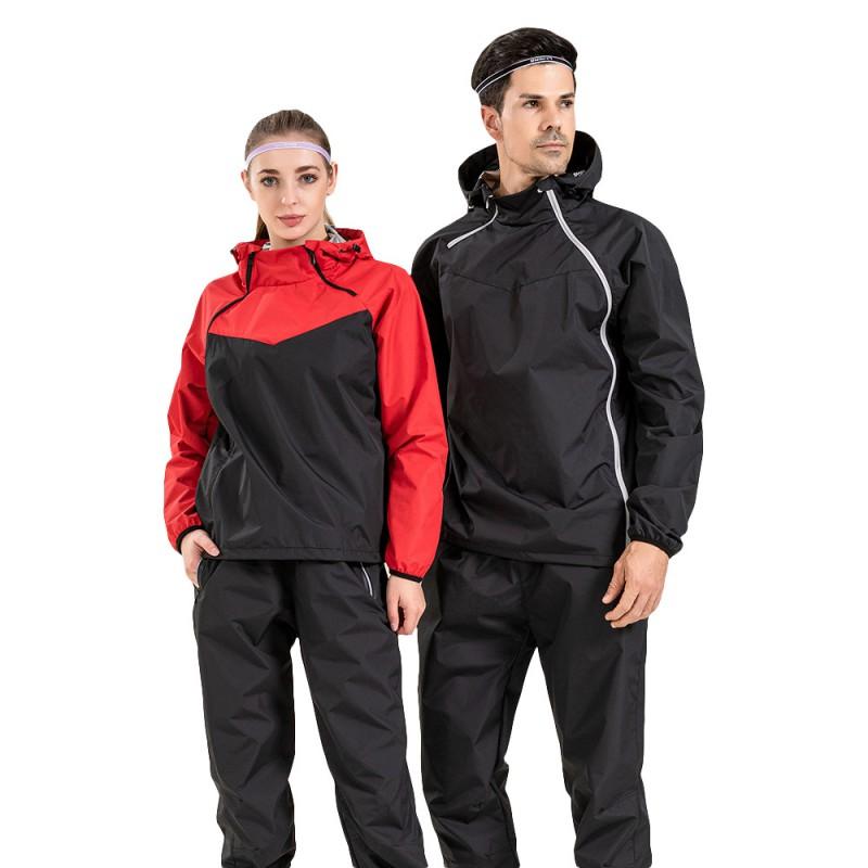 Oversized Unisex Sweat Sauna Suit Cycling Running Gym Training Workout Set