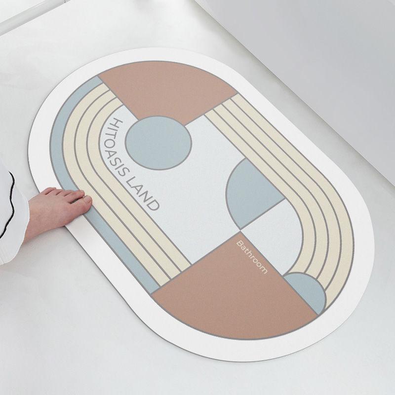 Diatom mud absorbent mat household floor mat bathroom toilet kitchen door non-slip quick drying