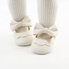 Baby Casual Shoes Infant Toddler Bowknot Non-slip Rubber Soft-Sole Flat PU First Walker Newborn Bow Decor Mary Janes