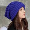 Korean Style Thick Knit Women's Slouchy Hat for Autumn & Winter