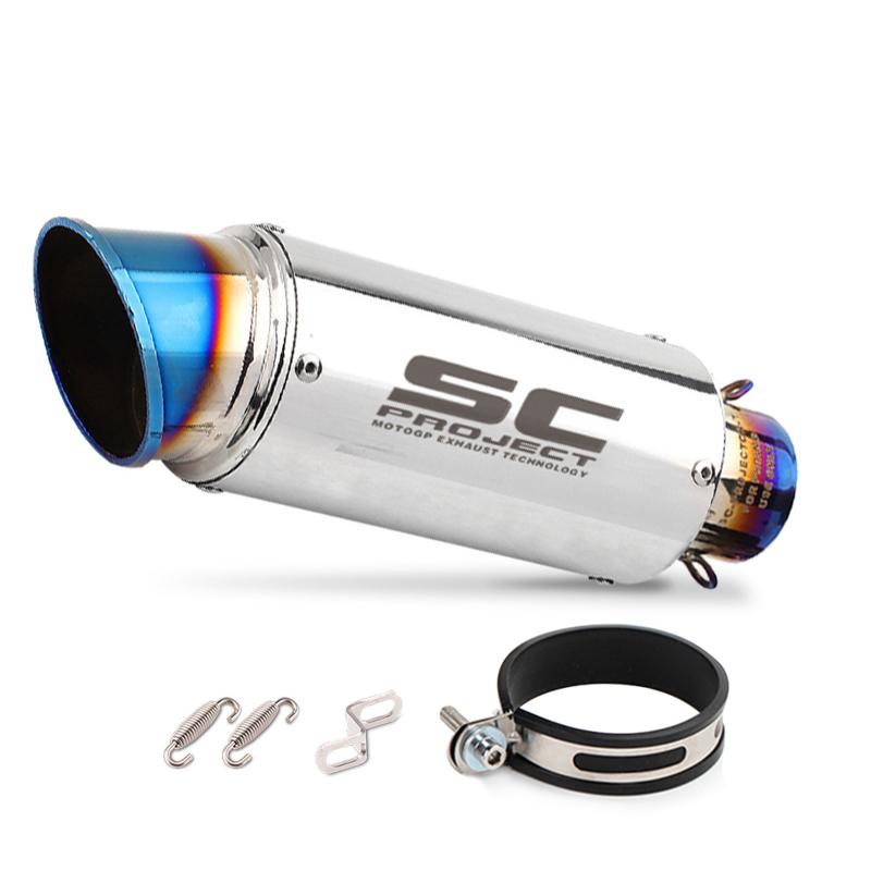 Motorcycle Exhaust Muffler Pipe Stainless Steel Tail Pipe Replacement Compatible For R3 R1 ATV Dirt Bike Street Bike