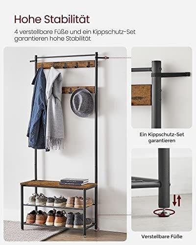 Wieszak Na Ubrania, Wieszak Na Ubrania Z Ławką Do Przechowywania Butów, Drzewo Do Przedpokoju Ze Stojakiem Na Buty, Projekt 3 W