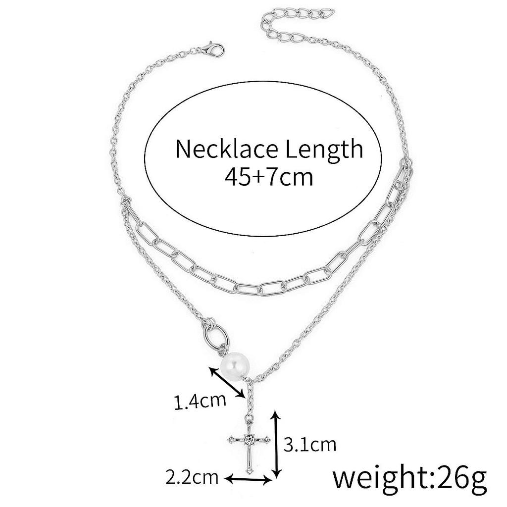 Necklace for Women Jewelry Cross Necklace Hundreds of Premium Feeling Baroque Cross Pendant Necklace Beautiful Elegant Necklace for Her