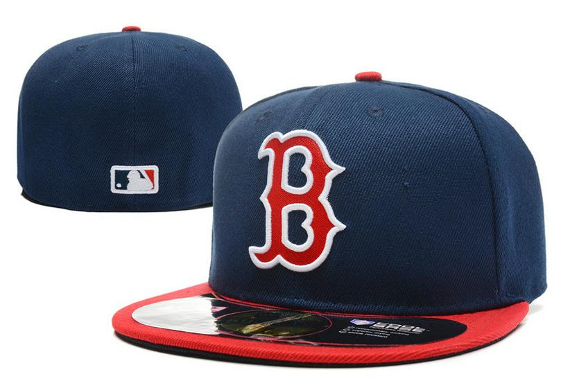 Boston Red Sox Klassische engan anliegende bestickte Baseballkappe mit Sonnenschutz