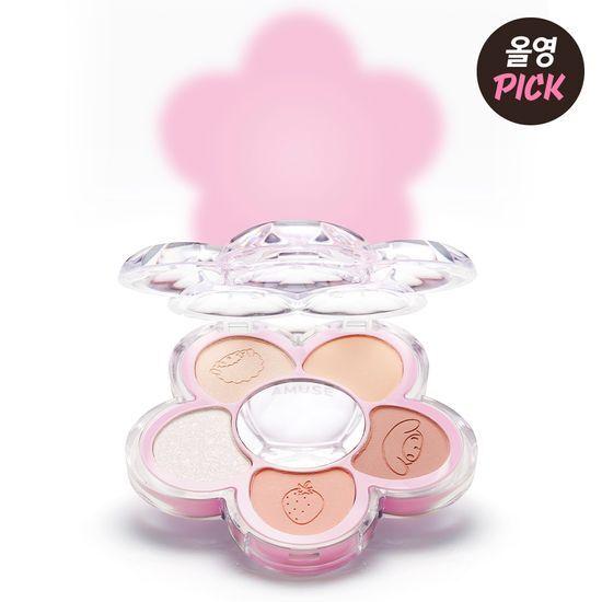 AMUSE Flower Eye Palette Limited Edition (+Friend Acrylic Keyring + Character Seal)