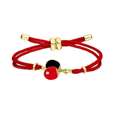 Table Tennis Bracelets for Men Boys Girls Adjustable Chain Braided Charm for Sport Fan Casual Wear Stylish Outfits