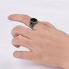 Anello Uomo Vintage Punk Metallo Intagliato Motivo Antico Bicolore Decorativo Regalo Agata Sintetica Intarsiata Anello da Festa Maschile Gioielli da Matrimonio