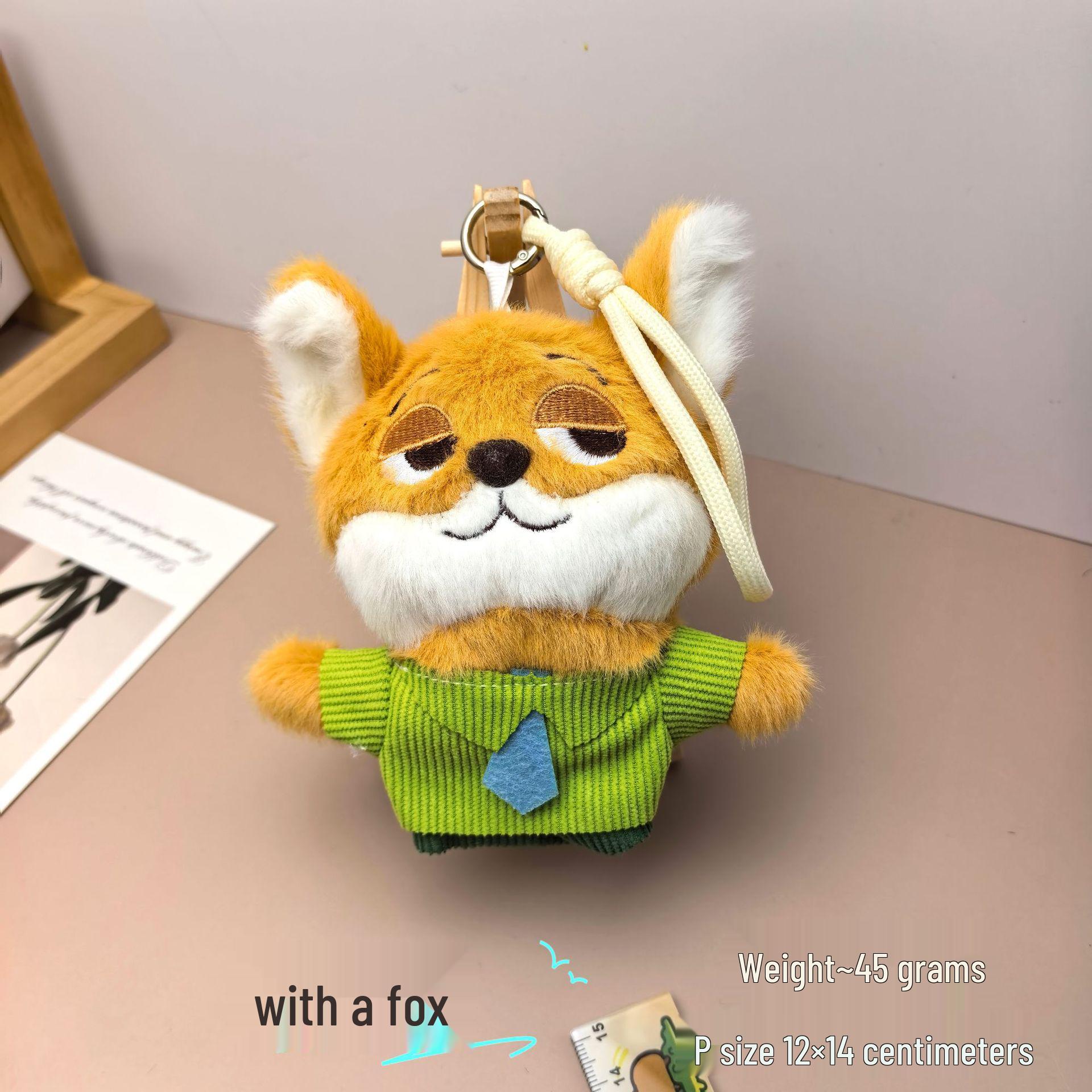 Zootopia Nick Fox & Judy Rabbit Plush Doll Pendant Ornament