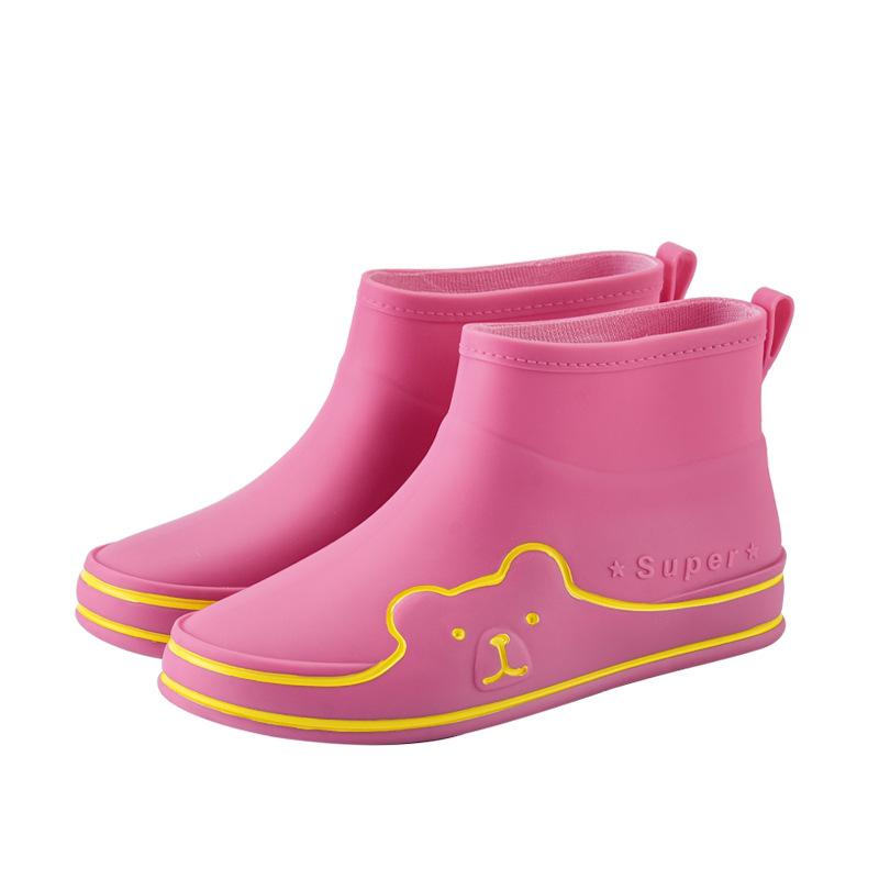 

Новая дождевая обувь женская модная водная обувь нескользящая верхняя одежда милые водонепроницаемые ботинки универсальные мультяшные резиновые сапоги студенческая уличная обувь 40 розовый