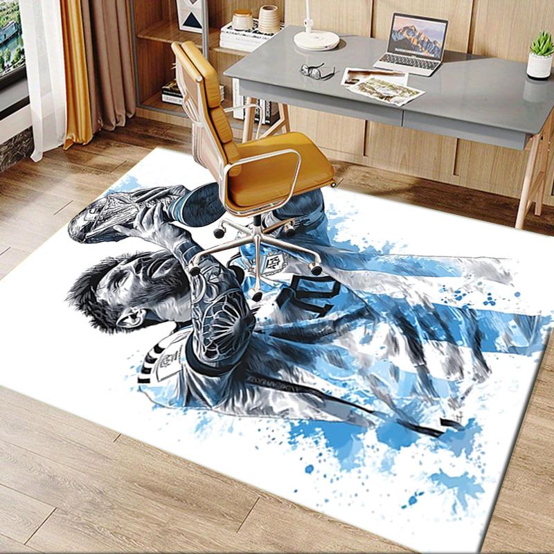 Argentina National Team Player Chair Mat Home Decor, Sofa Rug, Office Carpet Gift for Soccer Fans Suitable for Bedroom, Living Room