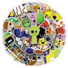 50-Pack Waterproof Cartoon Music Rhythm Stickers for Phones & Notebooks