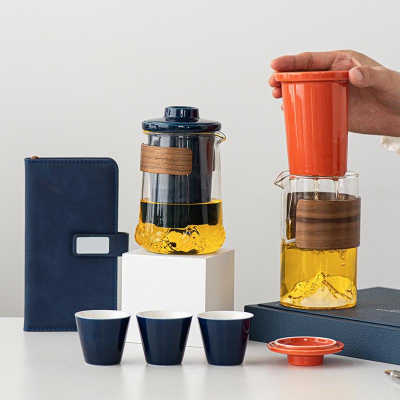 Creative Trend Business Banking Company Festival High-end Gift Set Ceramic Guanshan Tea Set