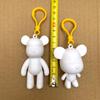 DIY Graffiti Plaster Bear Keychain: Children's Creative Painting Material Kit - White Blank Toy