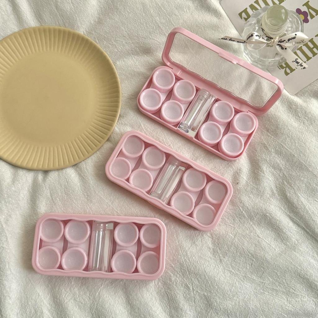 4 Pair Contact Lens Case Contact Lens Storage Box Portable Travel Contact Lenses Case Soak Container Lenses Box for Beauty Pupil