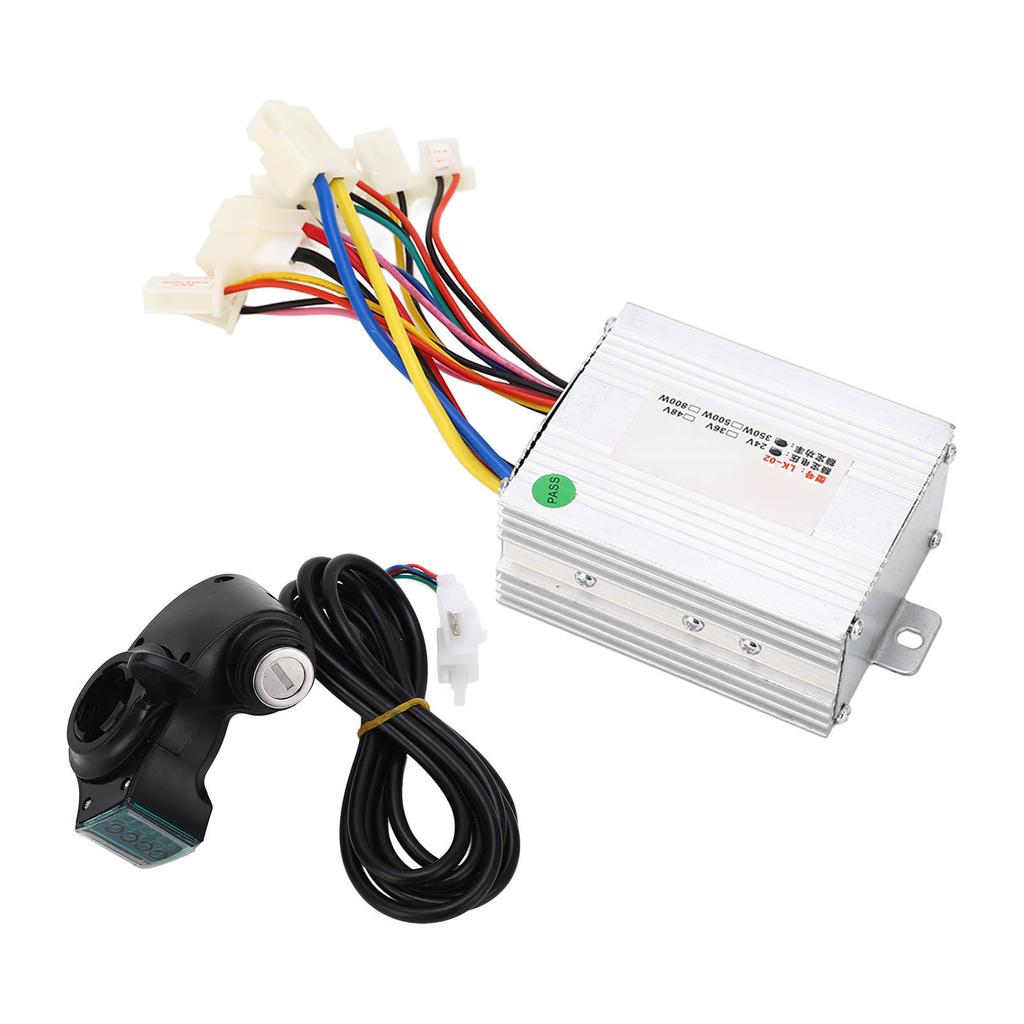 24V 350W Electric Bike Conversion Kit with Thumb Throttle Grip Brush Motor Controller Headlight Switch Set