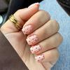 Polka Dot Wearable Nails - Short Style Fall/Winter Manicure False Nail Tips